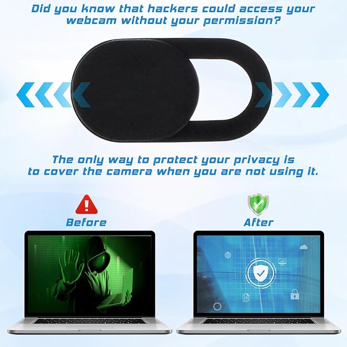 30Pcs Webcam Cover, Camera Privacy Cover Slide, Phone Laptop Camera Computer Cameras Covers Slide, Webcam Covers for Laptops Protect Your Privacy Security Fits Most Laptop, Desktop, Smartphone
