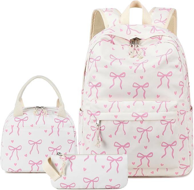 LEDAOU Backpack for Girls School Bag Kids Bookbag Teen Backpack Set Daypack with Lunch Bag and Pencil Case | Kids