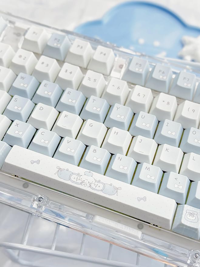Blue Puppy's Fruits Keycaps 140 Keys, Cherry Profile PBT Key Caps Set, Dye Sublimation Cute Keyboard Keycaps, Custom Key Cap for Cherry MX Switches Mechanical Gaming Keyboard 60% 75% 100%