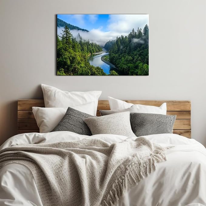 National Parks Mountain Wall Art California Mountain Pictures Kitchen Wall Decor Tropical Forest Landscape Canvas Prints Poster Painting Artwork for Living Room Office Bedroom Home Decoration 24x36"