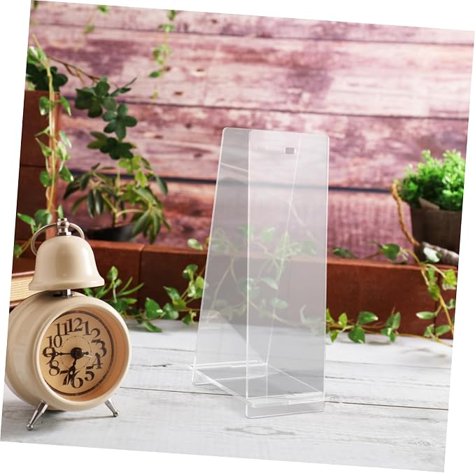 Happyyami Desk Calendar Stand Acrylic Flip Calendar Holder Organizer Rack for Wall or Tabletop Modern Design