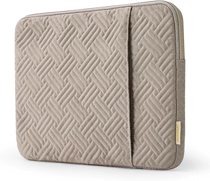 BAGSMART Laptop Sleeve Bag 14 inch Notebook, Compatible with MacBook Air/Pro 14 Inch, MacBook Air M2 Sleeve 14 Inch, Repellent Protective Case with Pocket, Warm Tan