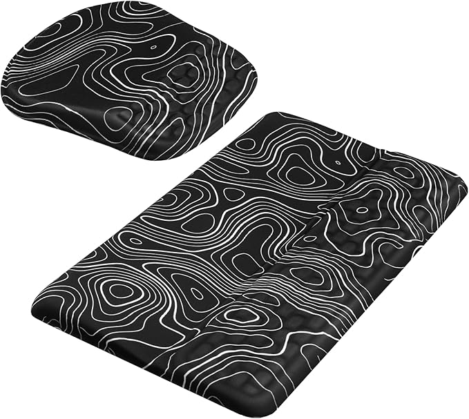 Keyboard Wrist Rest -Ergonomic Keyboard Stand with Wrist Rest- with Carpal Tunnel Pain Relief Massage Bumps and Full Memory Gel Design - Ideal Frequent Computer (Line)