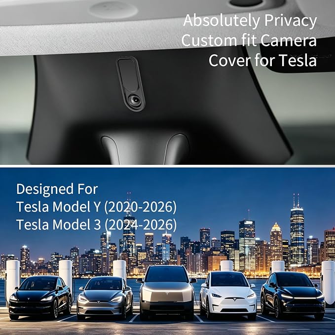 Webcam Cover Slide, Thin Camera Cover for Tesla Model Y/3, Car Cabin Camera Cover Slide for MacBook, iMac, Laptop, PC, iPad, Smartphone, iPhone 6/7/8 Plus, Laptop Camera Cover Protect Visual Privacy