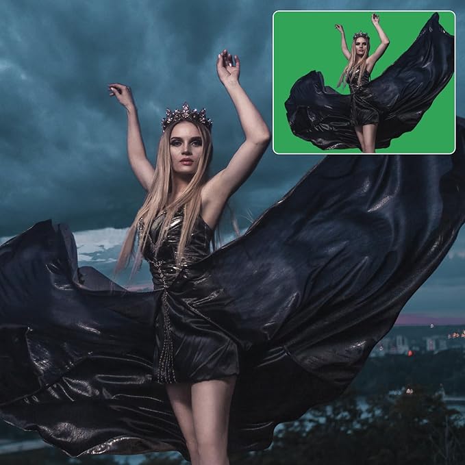 GFCC Green Screen - 6FTX9FT Green Screen Backdrop Photo Backdrop for Photoshoot Background for Photography Screen Video Recording Picture Background