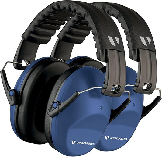 Vanderfields - Hearing Protection Ear Muffs - Over 33 dB (2K Hz) Broad Noise Cancelling Sound Reduction - Adults & Teens