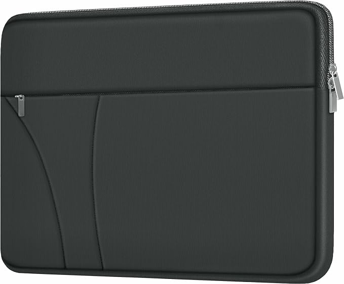 14 inch Laptop Case, Traveling Laptop Sleeve with Zippered Pocket, Shockproof Protective Carrying Briefcase Computer Bag for 14" MacBook Air/Pro, HP, Dell, Lenovo, Acer, Grey