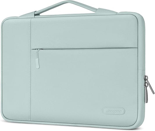 MOSISO Laptop Case 16 inch, 15-15.6 inch Laptop Sleeve with Handle Compatible with MacBook Pro 16 M5 M4 M3 M2 M1, HP Acer Dell Lenovo ASUS, Polyester Multifunctional Computer Bag, Mint Green