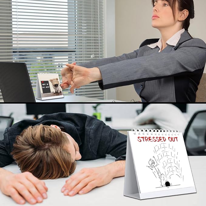 Office Desk Sign,Funny Signs,30 Different Fun and Flip-Over Messages for Desk Accessories，Office Accessories for Presents desk Accessories