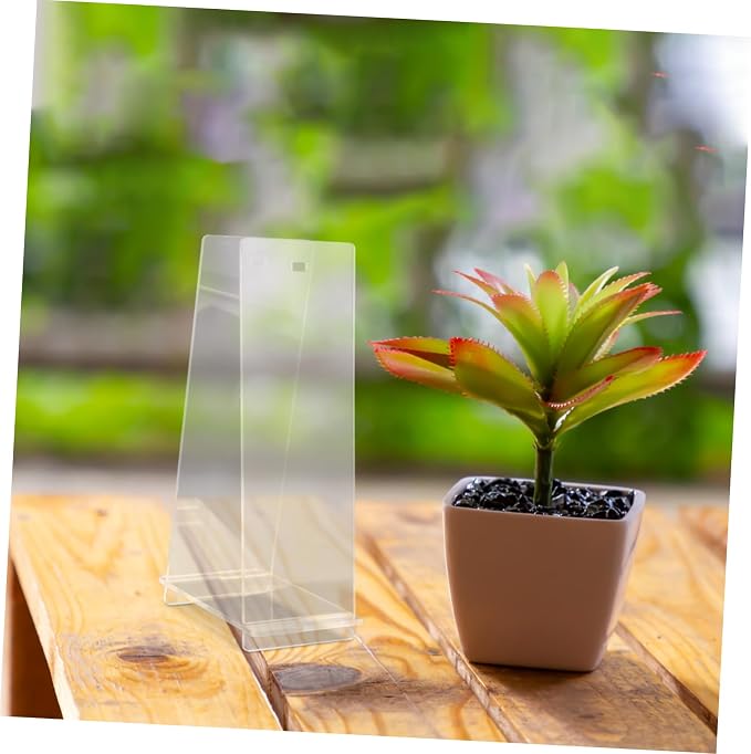 TEHAUX Transparent Acrylic Calendar Holder Minimalist Desk Calendar Stand for Office Home Decor and Stylish Flip Calendar Rack Stable Structure for Easy Display