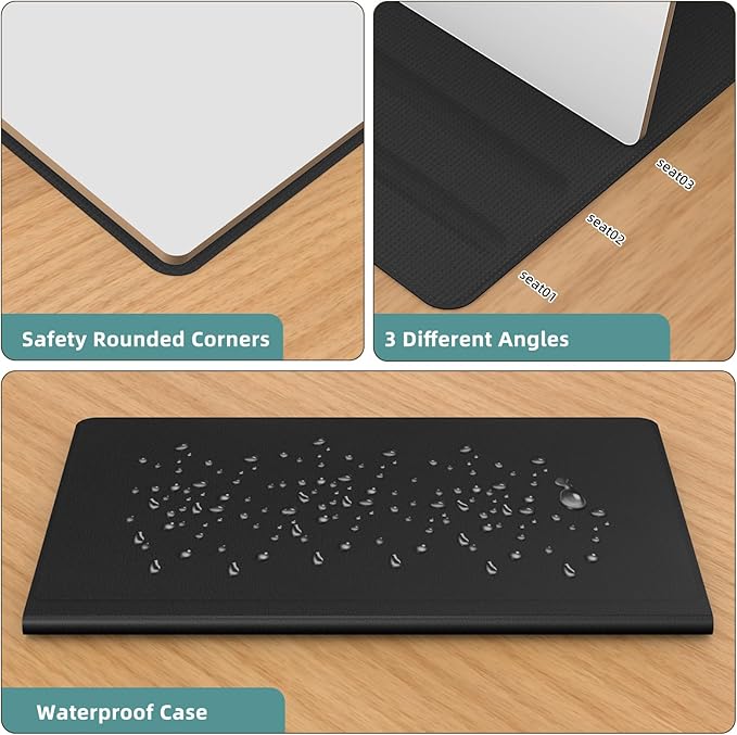 Portable Small White Board,Reusable Dry Erase Board with Stand,Desktop Whiteboard for Office Meeting Bussiness Home 9" x 6" with Marker, Wipe Cloth (Orange)