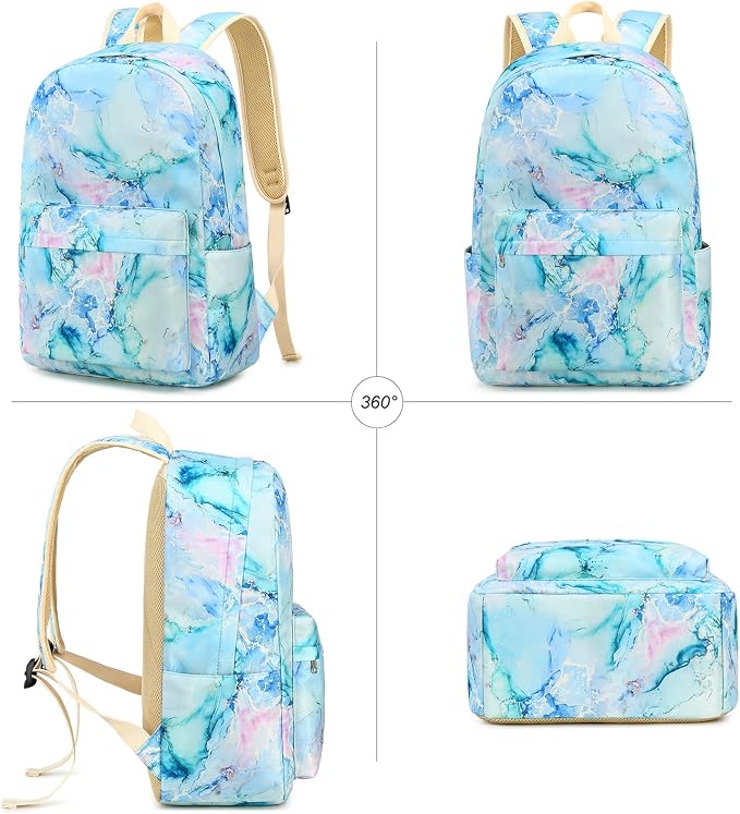 LEDAOU Backpack for Girls School Bag Kids Bookbag Teen Backpack Set Daypack with Lunch Bag and Pencil Case | Kids