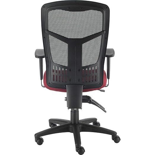 Global Industrial High Back Task Chair, Mesh Back, Fabric Seat, Red