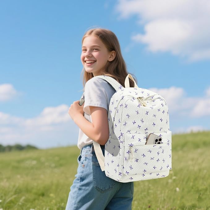 LEDAOU Backpack for Girls School Bag Kids Bookbag Teen Backpack Set Daypack with Lunch Bag and Pencil Case | Kids