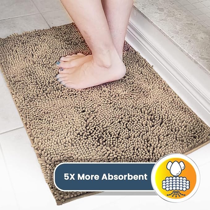 Muddy Mat® | Super Absorbent Door Mat Indoor, Microfiber Quick Dry Chenille Entryway Rug, Non-Slip Front Door Mat, Indoor Mats for Entryway, Machine Washable Pet Rug, Sand 16" x 24"