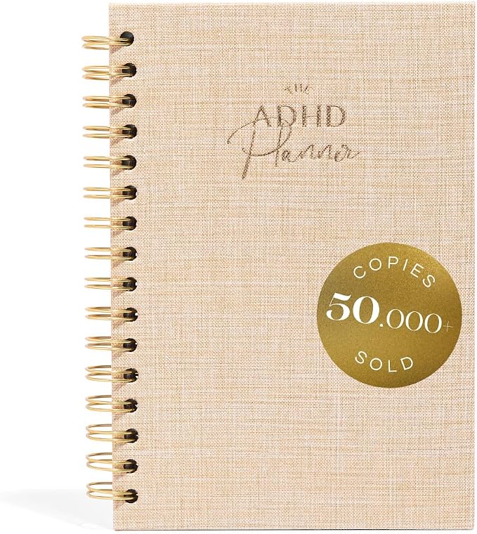 The ADHD Planner - Undated Daily Weekly Schedule Organizer Journal for Disorganized People - Habit Tracker Record Emotions & Mood - Academic Goals - Structure & Focus for Adults Brains (Spiral)