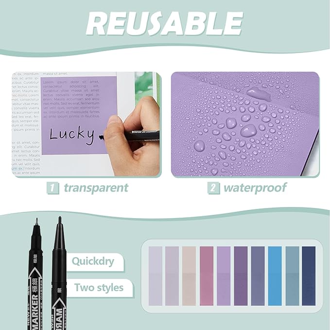 Jutom 38 Pcs Bible Journaling Study Kit for Women, Book Annotation Supplies with Highlighters Pens, Tabs, Sticky Notes, Markers for Christian Office Bible Study Supplies(Purple Series,Square)