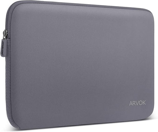 Arvok 17-17.3 Inch Laptop Sleeve Multi-Color & Size Choices Case/Water-Resistant Neoprene Notebook Computer Pocket Tablet Briefcase Carrying Bag/Pouch Skin Cover for HP/Dell/Lenovo/Asus/Acer, Grey