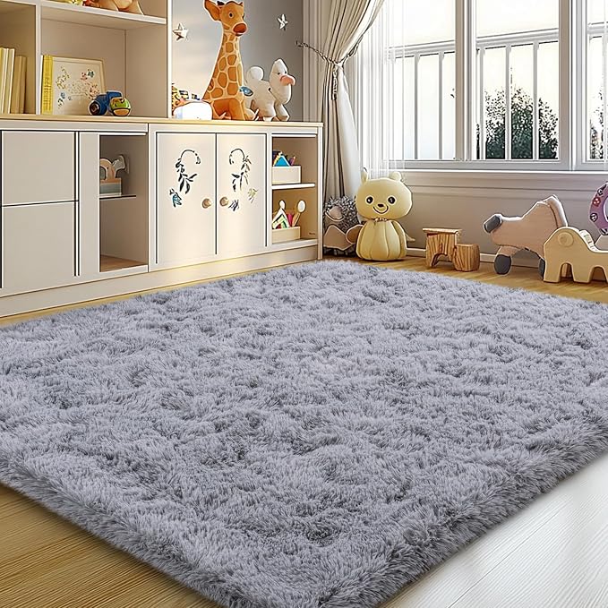 Mugorn Small Soft Shag Rugs for Bedroom, 4x6 Fluffy Area Rugs for Living Room