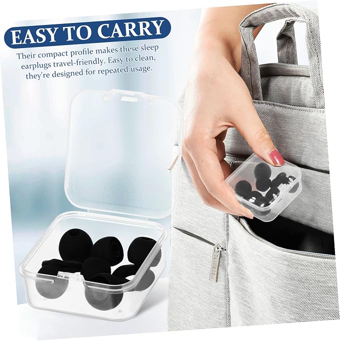 VALICLUD Silicone Noise Blocking Reusable with Tips Comfortable Soft Hearing Protection Travel Noise Cancelling for Study Work