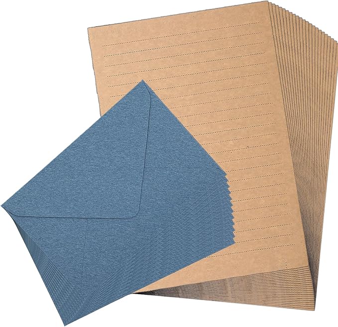 36Pcs Stationery Paper and Envelopes Set Premium Letter Writing Stationery Vintage Letter Paper and Envelopes Set (24 Writing Sheets + 12 Envelopes) for Love Letters and Party Invitations