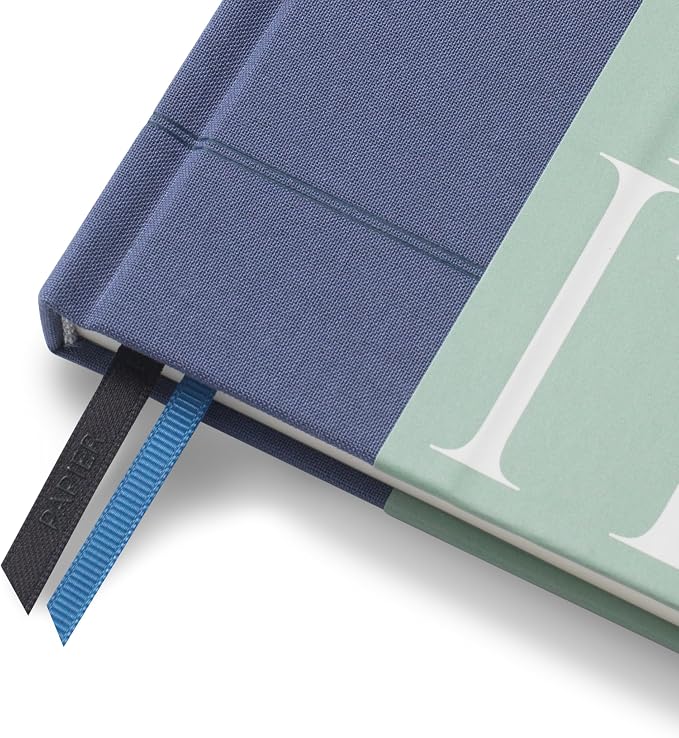 Papier Modern 16-Week Undated Productivity Planner | Serif Fabric Hardcover | Planning & Motivation Essential | Daily, Weekly Goal Setting | Plan Fitness, Health, Business & Life Success | A5 Size