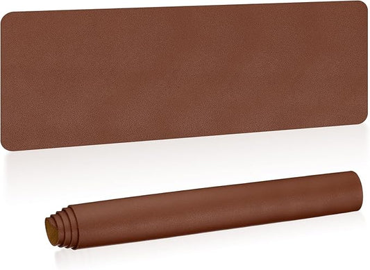 Patikil Desk Mat, 55"x17" Non-Slip Waterproof PU Leather Desk Pad Dual Sided - Dark Brown