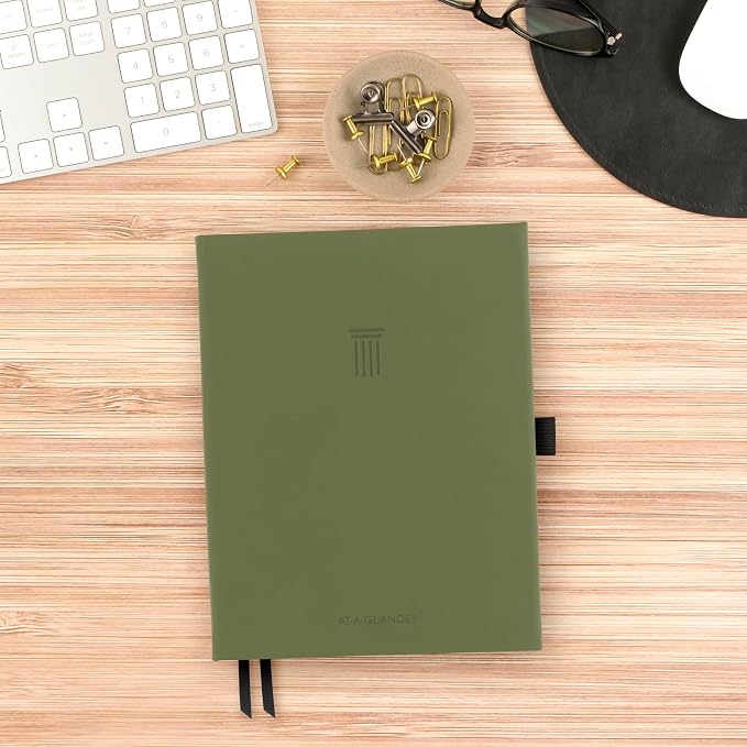 AT-A-GLANCE Foundation Goal Setting Planner, Undated Weekly & Monthly Journal, Track Progress, Create Habits, 5-3/4" x 8-1/4", Green (FD2-200-60)