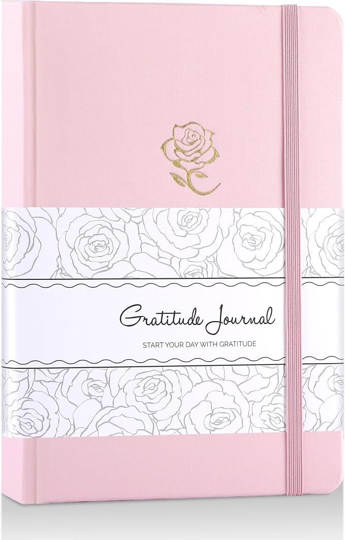 Yoment Gratitude Journal for Women Self Care Journal for More Happiness with Prompts for Mindfulness, Mental Health, Productivity & Self Care, 5 Minute Reflection for Positivity and Gratitude, Pink