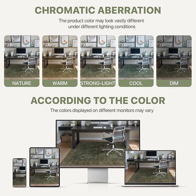 48"x72" Office Chair Mat for Hardwood Tile Floor, Under Desk Carpet Protector for Rolling Computer Chair Mat, Machine Washable Area Rug, Anti-Slip 1/5" Thick Low Pile Thin Vinyl Floor Mat, Dark Brown