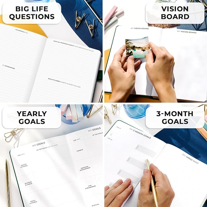 Clever Fox Planner Premium Edition – Undated Luxurious Weekly & Monthly Planner to Increase Productivity and Hit Your Goals – Organizer – Start Anytime, A5, Lasts 1 Year, Forest Green (Weekly)