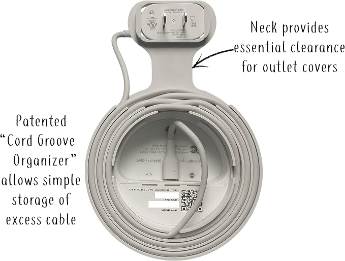 Google WiFi [Old Rectangular Plug – NOT Current Round Plug] Outlet Holder Mount Stand: No Messy Screws! (3-Pack)
