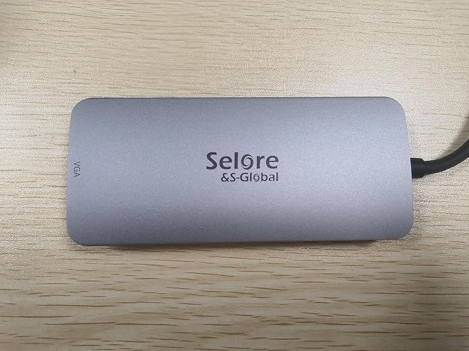 USB C Docking Station Dual HDMI Monitor Adapter, Selore USB C Hub 3 Monitors with Dual HDMI, Displayport, VGA, 100W PD Charging, 3USB 2.0 Ports Adapter for Dell XPS, HP, Lenovo, etc