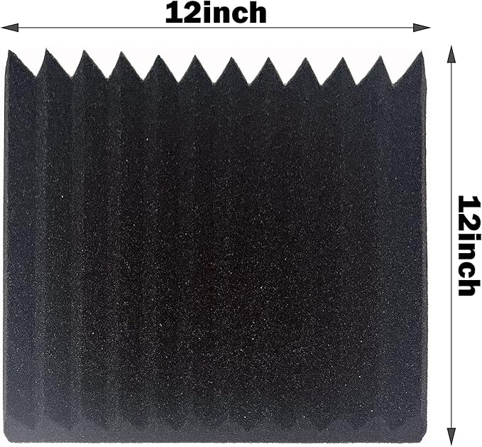 56 Pack Acoustic Foam Panels |1 "x12 "x12" Rapid Recovery Acoustic Wall Panels |High Density Sound Reducing Panels for Home Studio |With Adhesive Stickers 280PCS (28 Black+28 Red)
