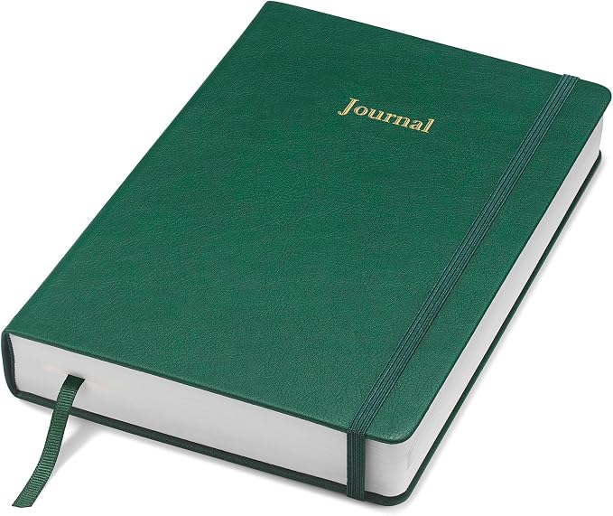 Wykeham's Executive 2026 Undated Daily Journal Planner – Customization Available (Racing Green, 8.5"×5.5")
