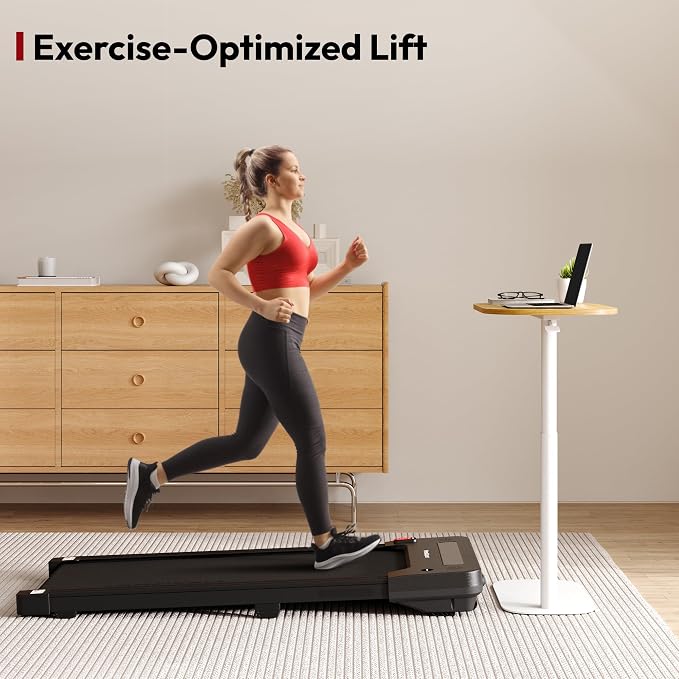SANODESK 24''Standing Desk Pneumatic Height Adjustable Mobile Overbed Table | Desk Laptop Desk,Bedside Table,Computer Cart for Home Office Computer Workstations Small Spaces,23.6" W x 13.8" D,Maple