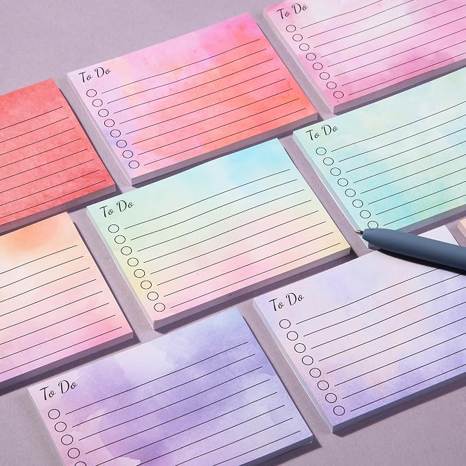 Mr. Pen- to Do List Sticky Notes, 3"x4", 9 Pads, 450 Sheets | Lined Checklist Sticky Pads with Smooth Writing, Easy Peel-Off, Thick Paper for Planning, Office, School & Daily Tasks