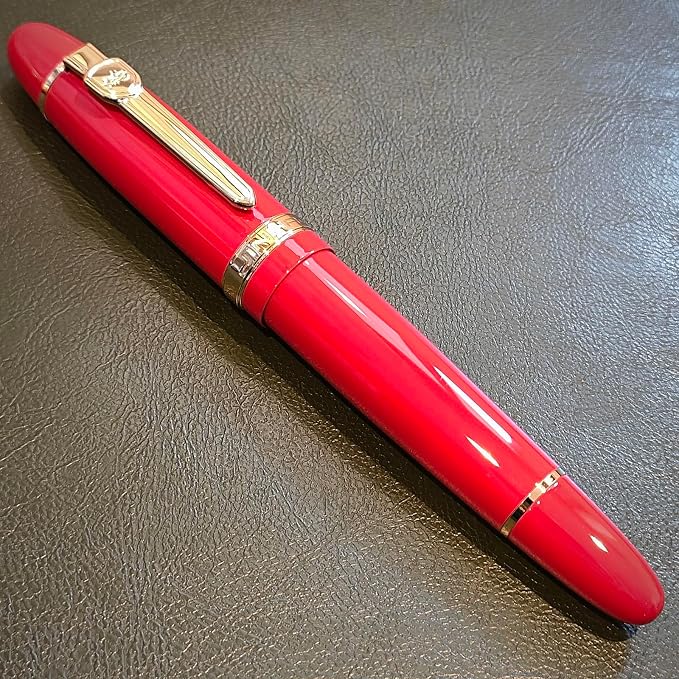 JH159 Rollerball and Ballpoint Pens (Red+Gold Clip)