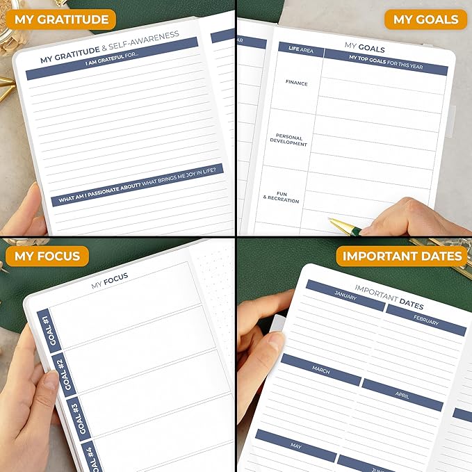 Clever Fox Daily Planner 2nd Edition – Undated Time Block Task Organizer with Hourly Schedule & to-do List – A5, 6 Months (White)