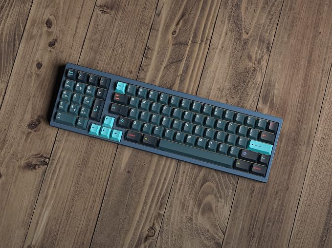 Kono KDS Solarized Dark Keycap Set - Base Kit, Artisan, Coding, Blue, Black, PBT Keycaps