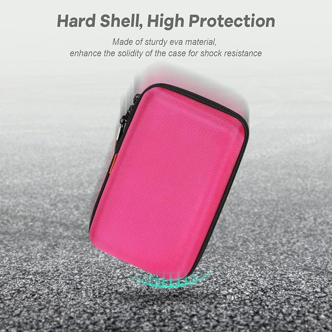 Electronics Tech Organizer Portable Travel Case - Hard Shell Protective Carrying Case for External Hard Drive, Phone Charger, Power Bank, Small Gadgets Storage Pouch Bag