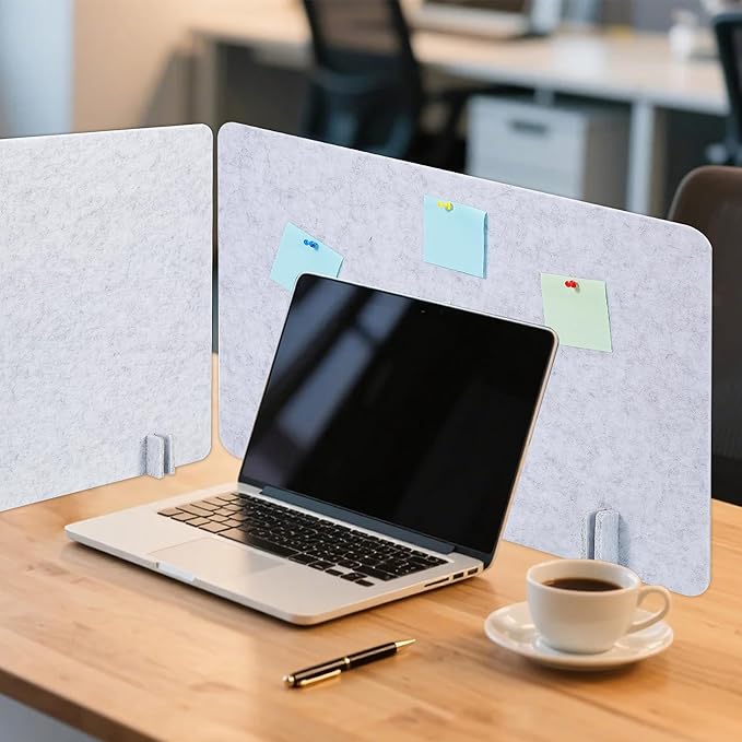 Desk Privacy Panel Acoustic Divider Panel Portable Desk Partition Desk Divider Noise Visual Isolate Table Divider for Student Study Office Library (Gray-2, 47.2" x 23.6")