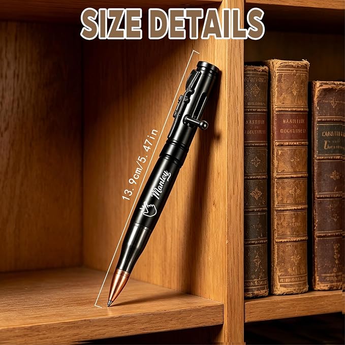Custom Bolt Action Pen Gift Set with Engraving Personalized Metal Pen Gifts for Men Husband Father Boyfriend Grandfather Brothers Graduate (Metal Pens)