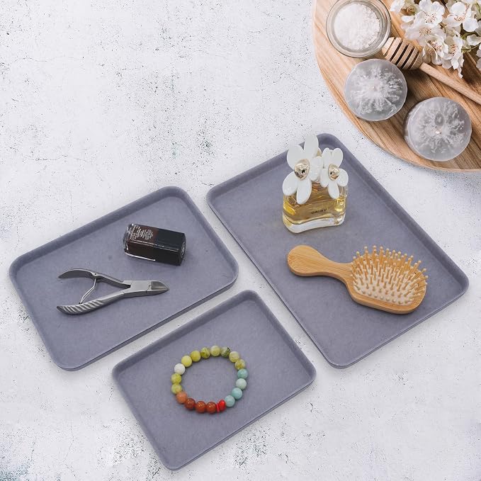 Felt Desk Tray DND Dice Game Holder EDC Catchall Caddy Glacier Gray
