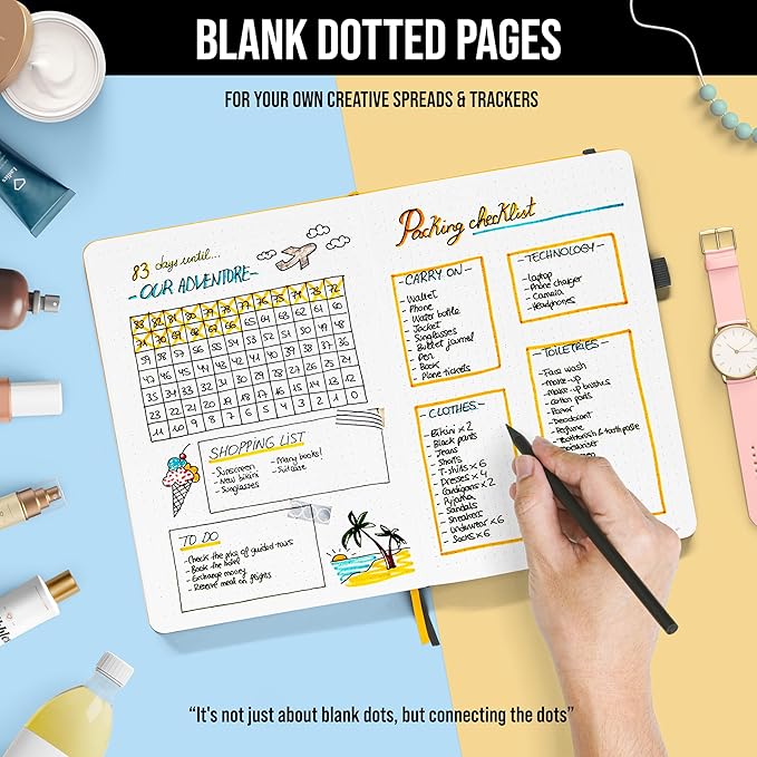 Daily Planner 2026 (Undated) | A5 Dotcross | Your All in One Day Organizer, At A Glance Weekly Agenda, Yearly Calendar Book | Planners for Personal, Professional, Academic & Work Goals and Schedule
