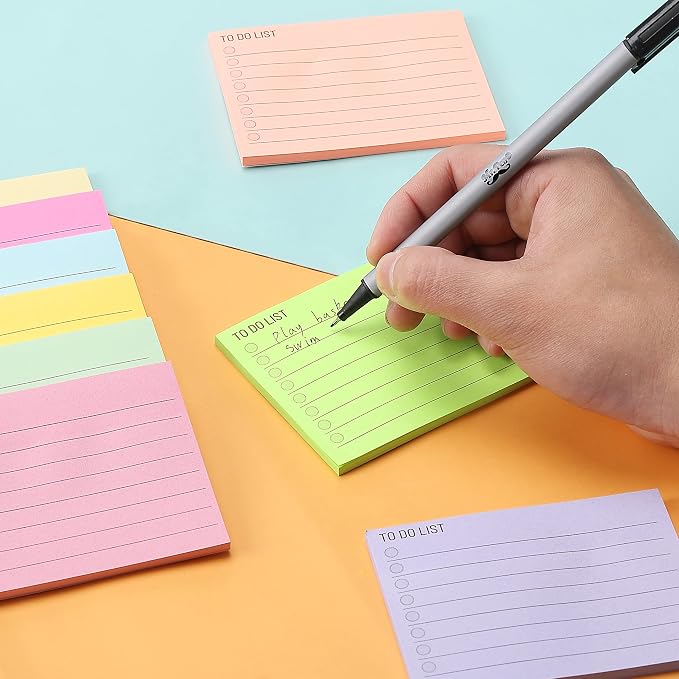 Mr. Pen- to Do List Sticky Notes, 3"x4", 9 Pads, 360 Sheets | Lined Checklist Sticky Pads with Smooth Writing, Easy Peel-Off, Thick Paper for Planning, Office, School & Daily Tasks