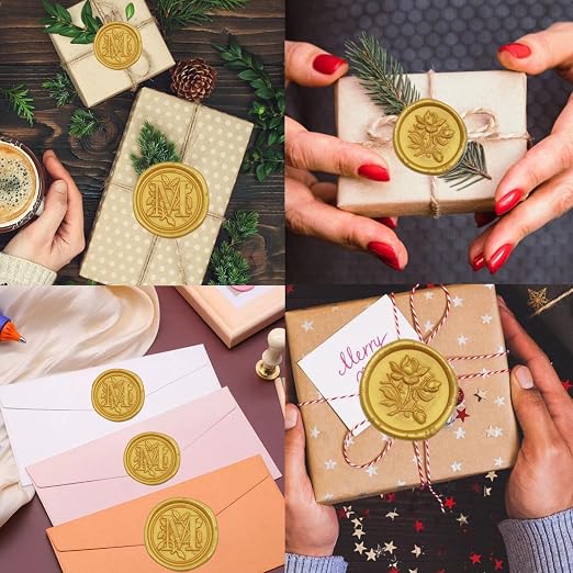 Wax Seal Kit, Atopbb Gold 20 Pcs Sealing Wax Sticks with Glue Gun Great for Wax Seal Stamp, WaxSeal Sticks Used for Wedding, Invitations and Gift Wrapping (20, Gold)