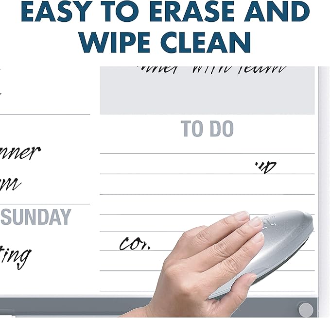 Quartet Glass Whiteboard, Magnetic Dry Erase Board, 8-1/2" x 11", with Customizable Templates, White Dry Erase Surface, Infinity (GI8511)