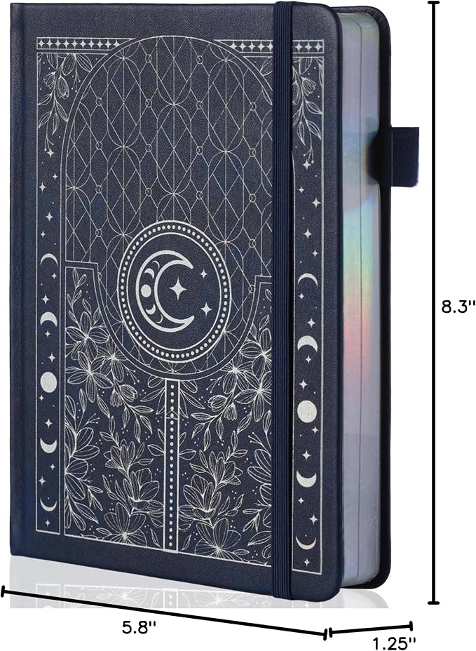 TIEFOSSI Dotted Journal Notebook, 160gsm 256 Numbered Thick Paper, A5 Hardcover Dotted Grid Diary for Women Men Work Writing, Journaling, Drawing, 5.8 x 8.3 in