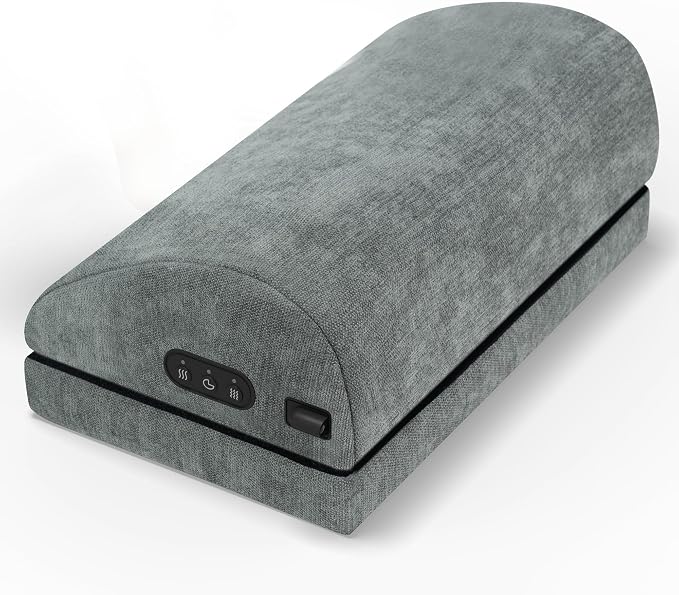 Heated Foot Rest for Under Desk at Work, Gifts | Ergonomic Memory Foam, Feet Warmer Heater, Foot Stool with Vibration Massage & 2 Heat Levels
